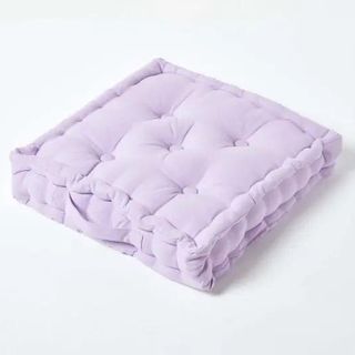 Purple cotton floor cushion