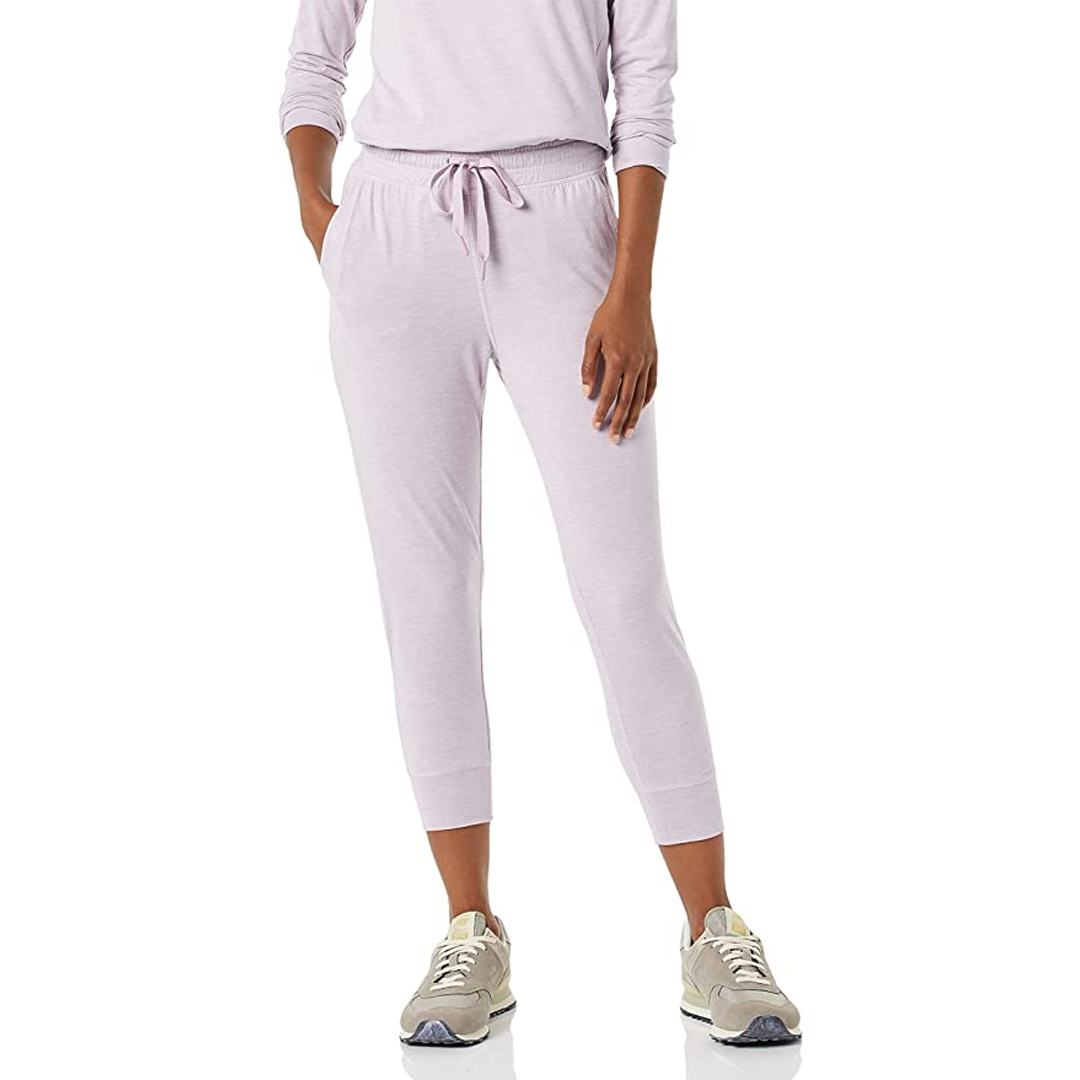 Essentials Womens Brushed Tech Stretch Crop Jogger Pant