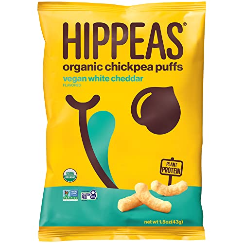 HIPPEAS Organic Chickpea Puffs + Vegan White Cheddar 