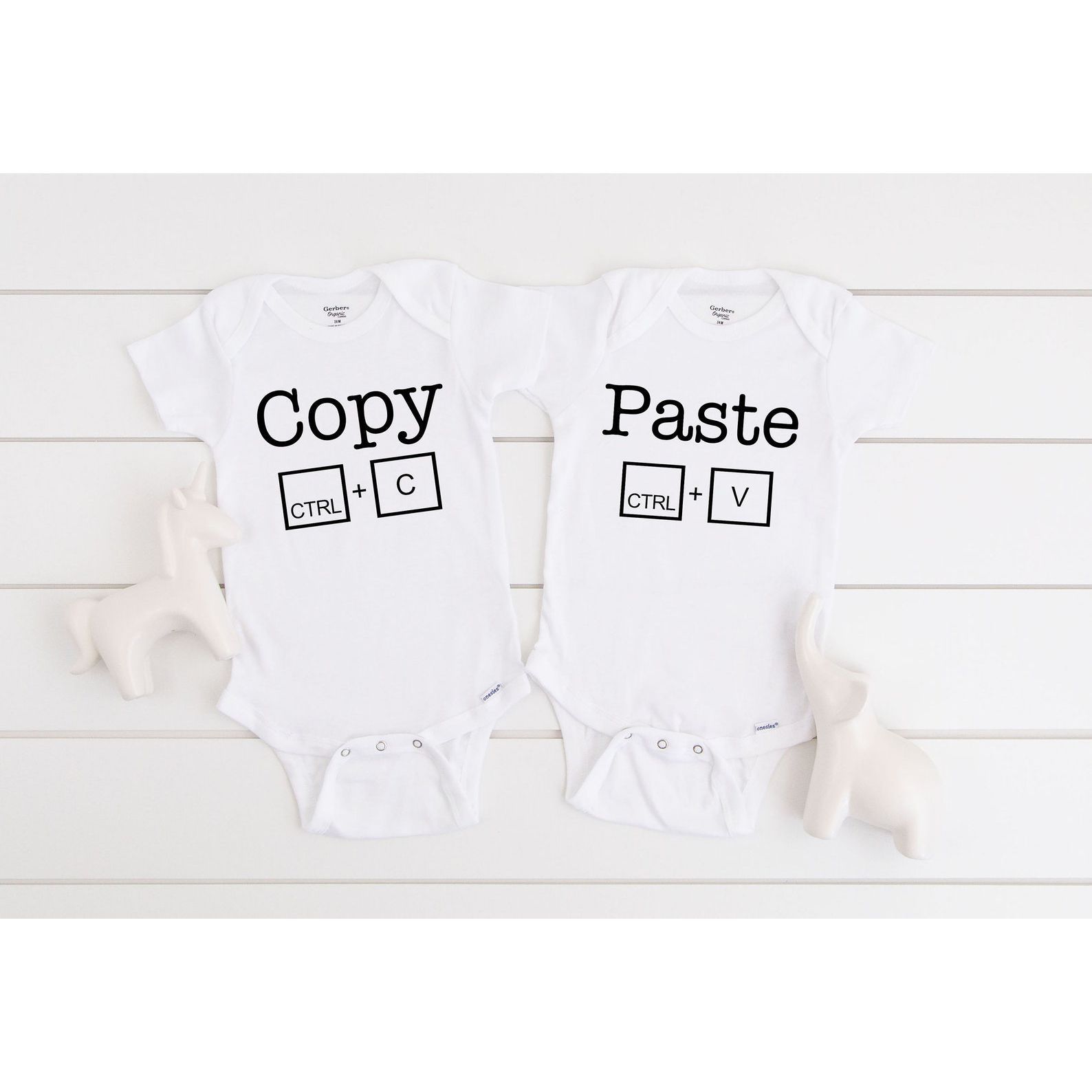 Matching Set T Shirt newborn COPY AND PASTE TWIN T-SHIRTS Twins IDENTICAL 