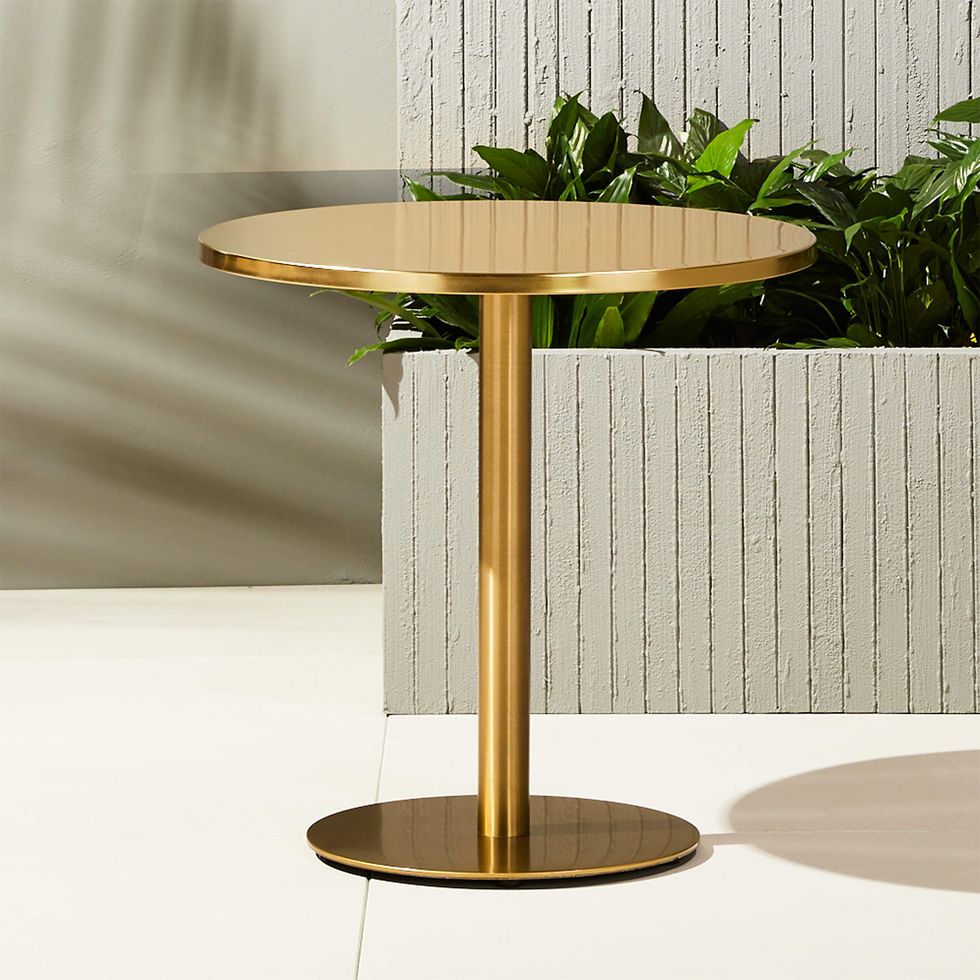 Brass Outdoor Bistro Table