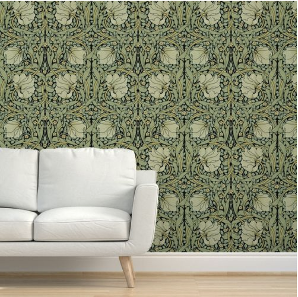 Large Floral William Morris Wallpaper  Peel and Stick Wallpaper Remov   ONDECORCOM