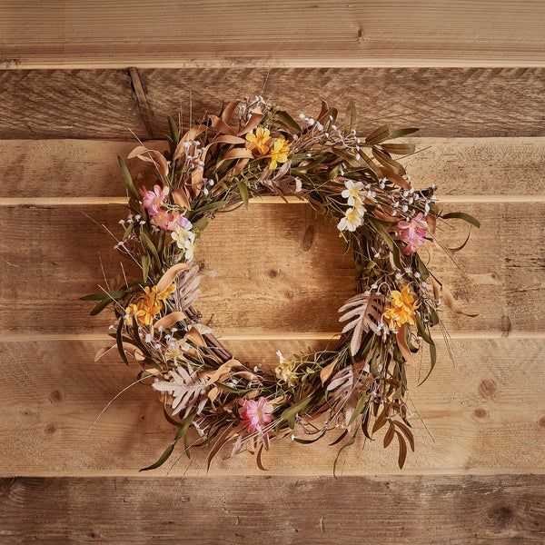 SUNGFINESUNGFINE Easter Artificial Wreath Large Home Decorative Spring Seasonal Wreaths with Easter Eggs and Artificial Leaves and Flowers for Front Door A1 Wall Décor and Party 