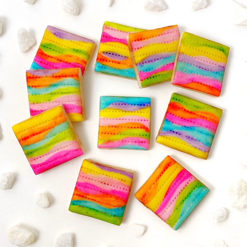 Rainbow Matzah Desserts