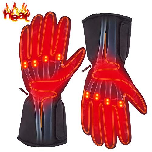 USB Heated Fishing Gloves Rechargeable Waterproof Motorcycle Mittens  Electric Heating Gloves Hand Warmer Outdoor Sports Gloves
