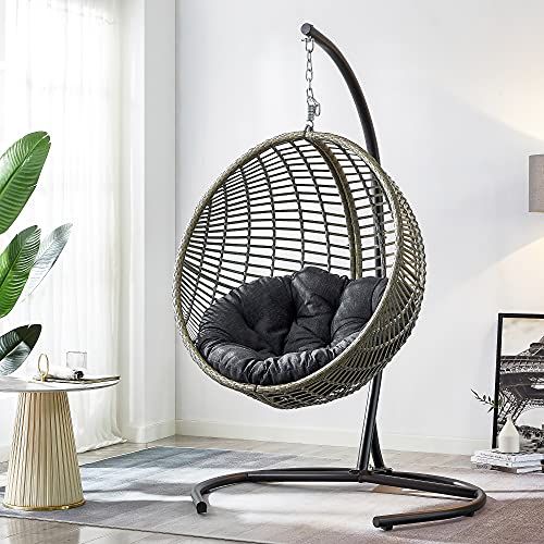 cheap hanging egg chair with stand