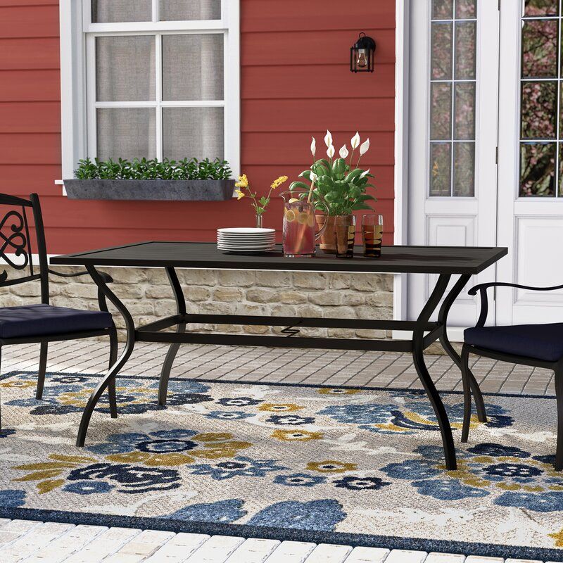 Lark Manor Metal 6-Person Dining Table