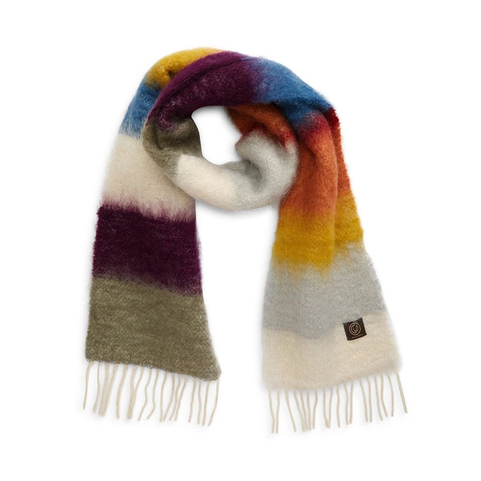 x Ezcaray Matisse Stripe Mohair & Wool Scarf