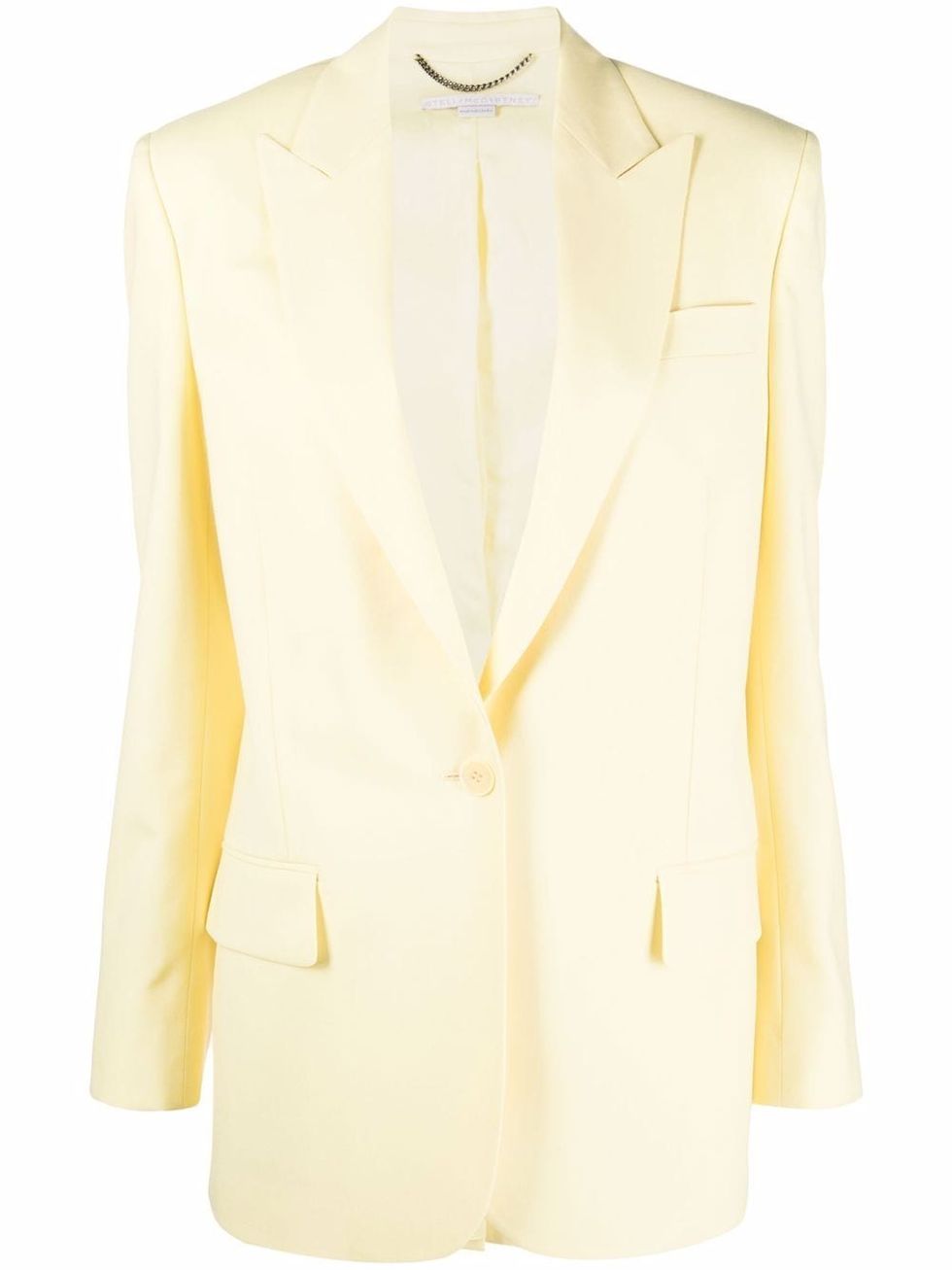 2022西裝外套推薦：Stella McCartney淺黃色西裝外套