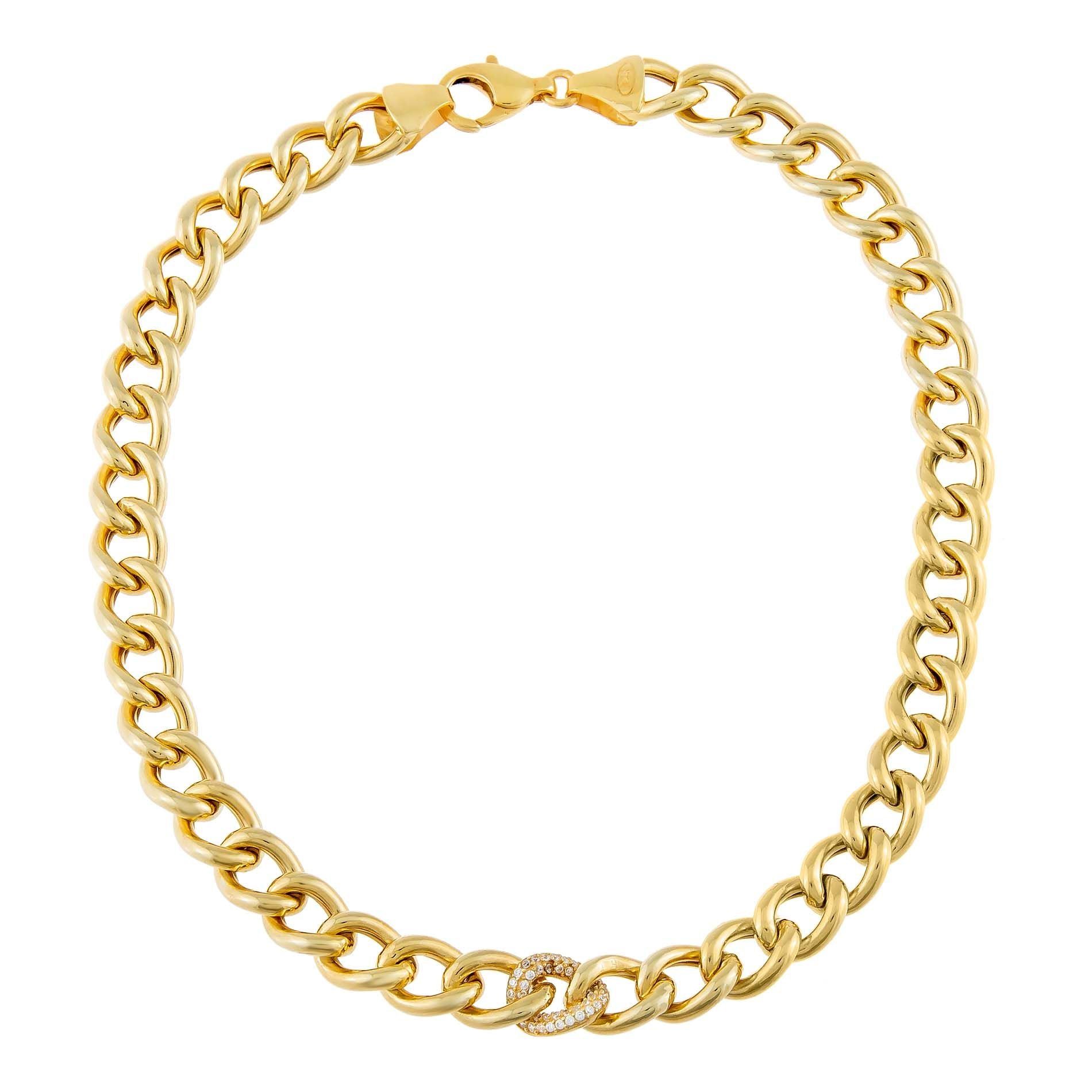 Vintage Italian 18ct Gold Chunky Link Necklace