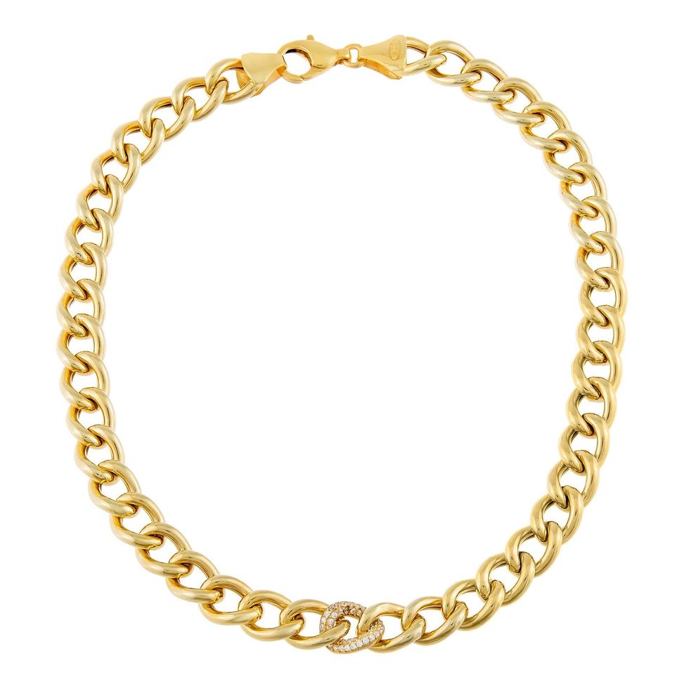 Soko Sahani Personalized Chain Link Necklace Gold Plated
