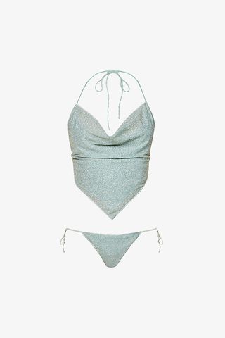 OSEREE Shine cowl-neck bikini
