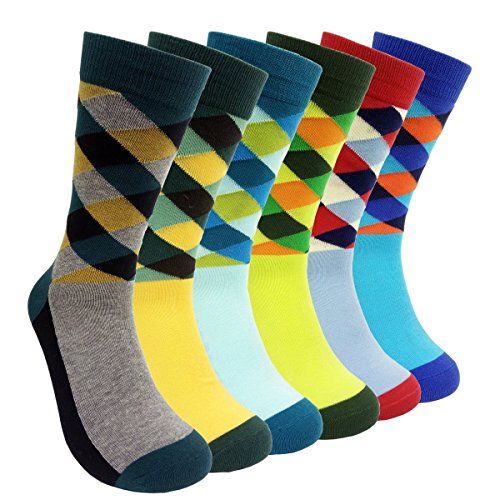 Argyle Pattern Crew Socks