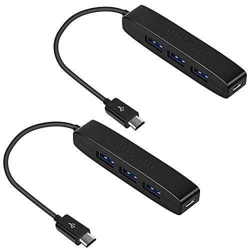 3-Port Micro USB OTG Hub Adapter (2-Pack)