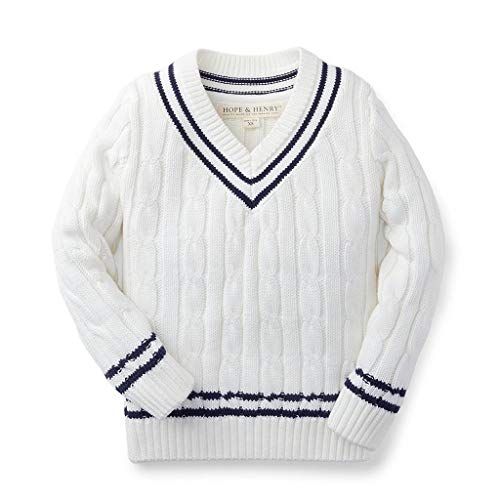 Boys' White Tennis Sweater
