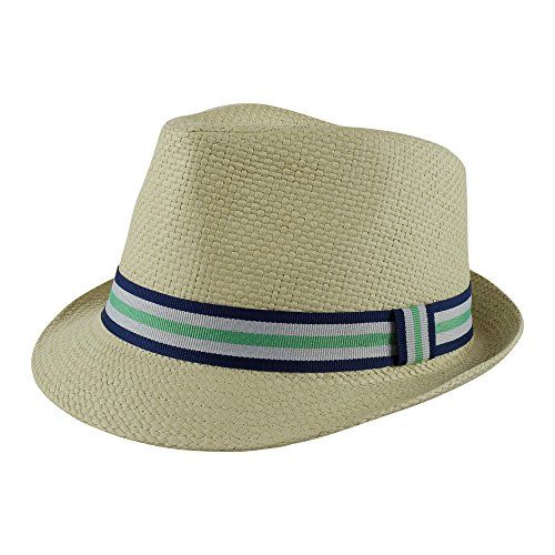 Kids Straw Trilby Fedora Hat