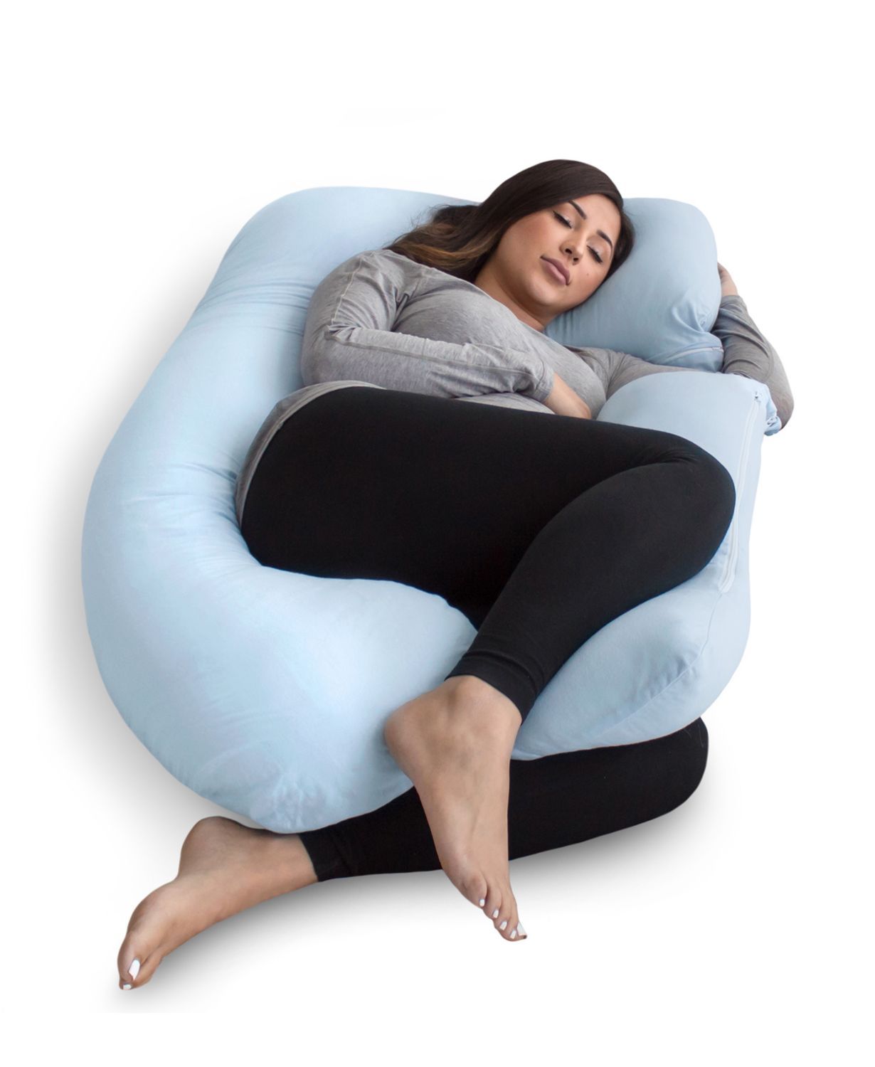 Pregnancy Pillow with Jersey Cover, U Shaped Full Body Pillow