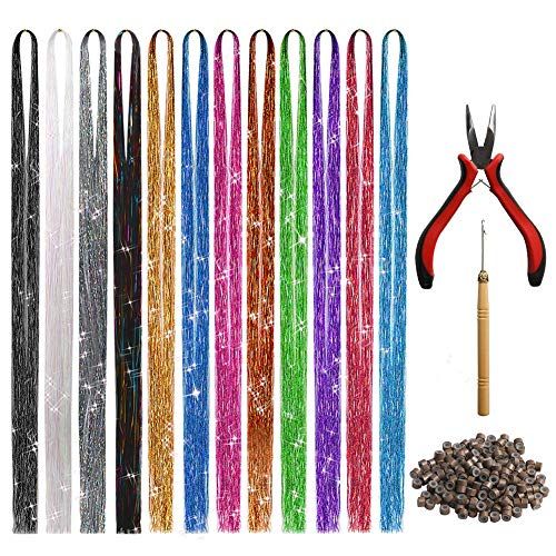 47-Inch Hair Extension Tinsel with Tools