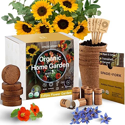Organic Edible Flower Garden Seed Kit