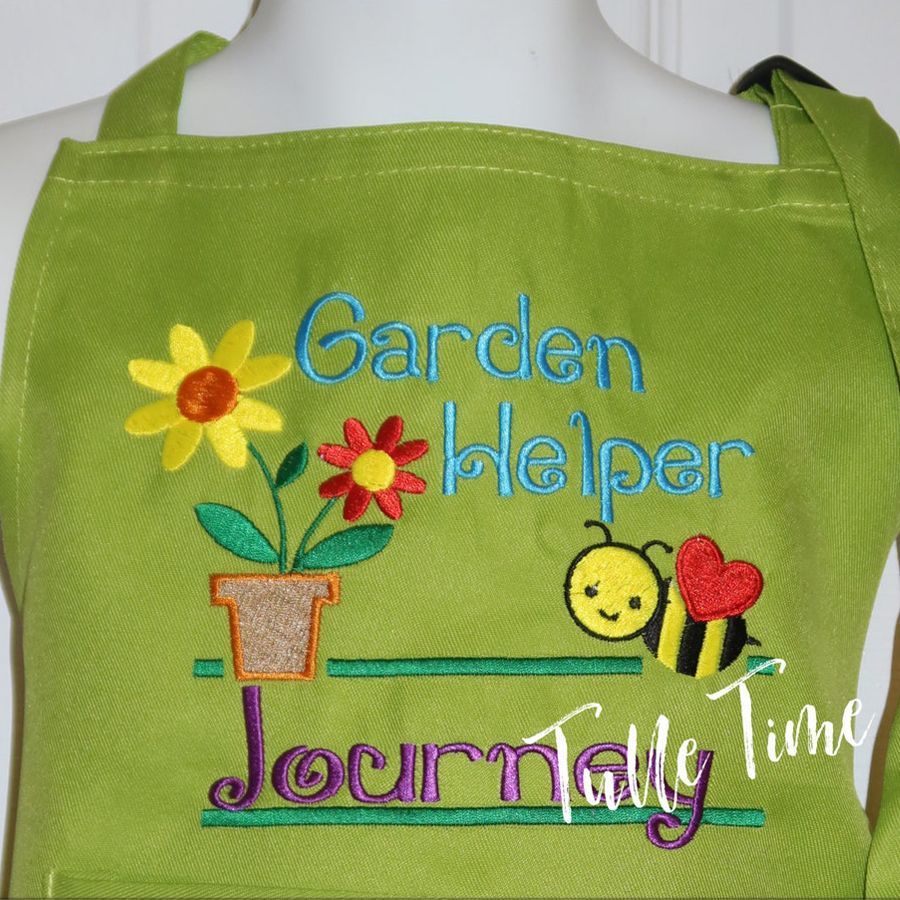 Personalized Gardening Child Apron With Pocket