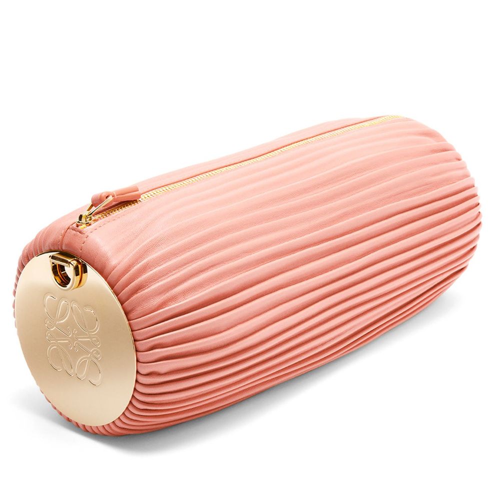 Loewe Pleated Leather Bracelet Pouch 