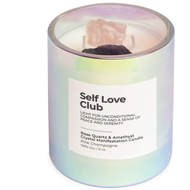 Jill & Ally Self-Love Club Crystal Manifestation Candle 