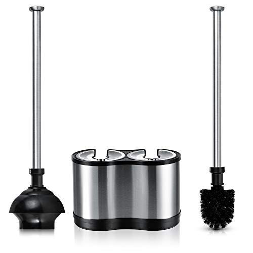 OXO Stainless Steel Toilet Plunger & Canister 