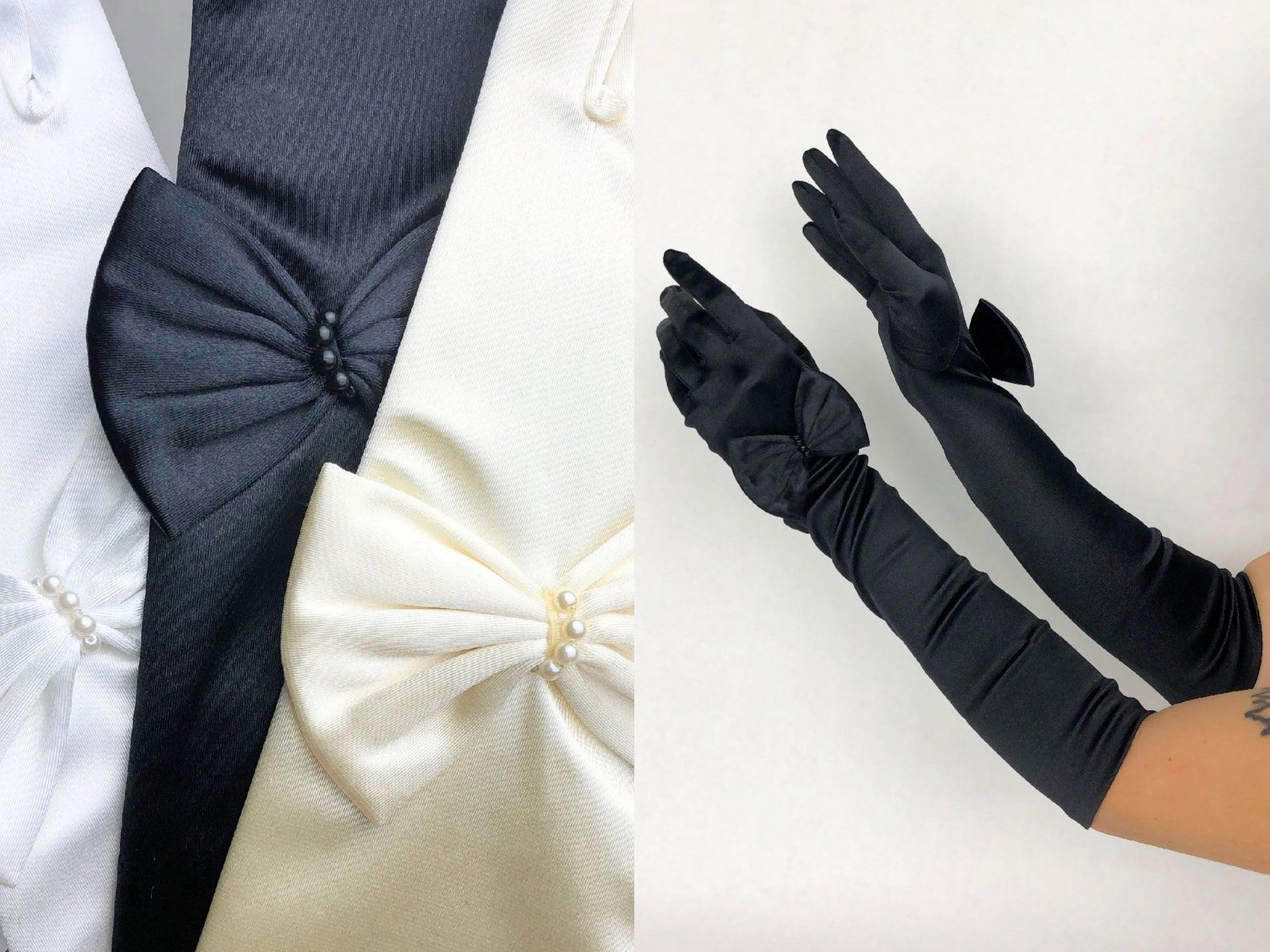 Silk satin clearance gloves