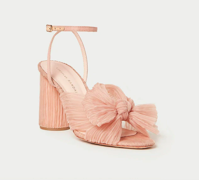 Camellia Knot Mule With Ankle Strap