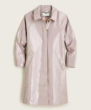 Lightweight Trench Coat In Laminated Linen