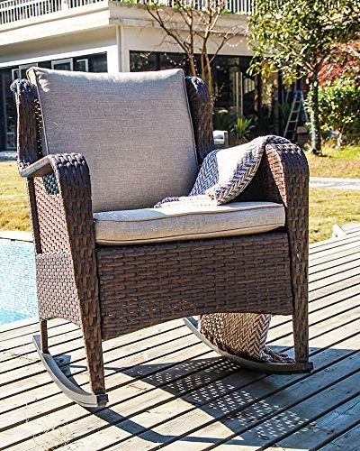 Outdoor Rocking Chair with Cushions