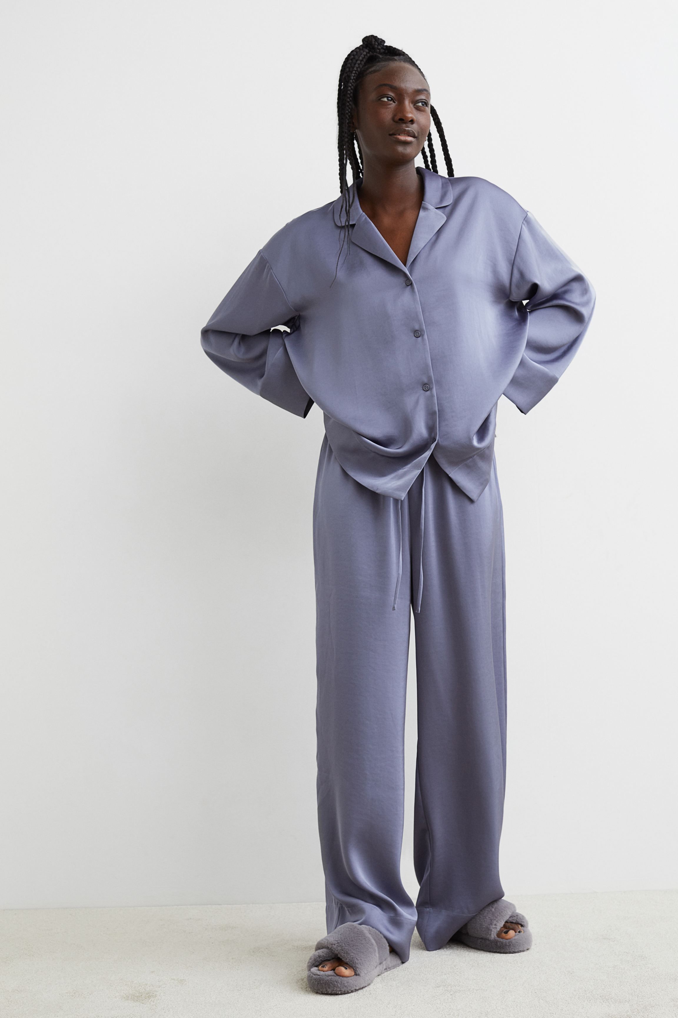 Women Ladies Satin Pyjama Nightware 