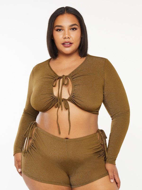 Plus size booty online shorts pajamas