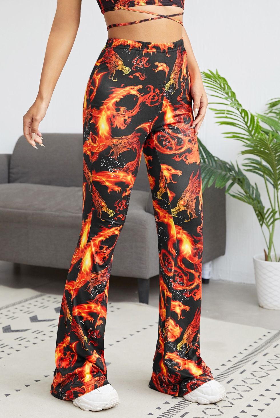 Demi Lovato’s Flame Pants Are Giving Flavortown