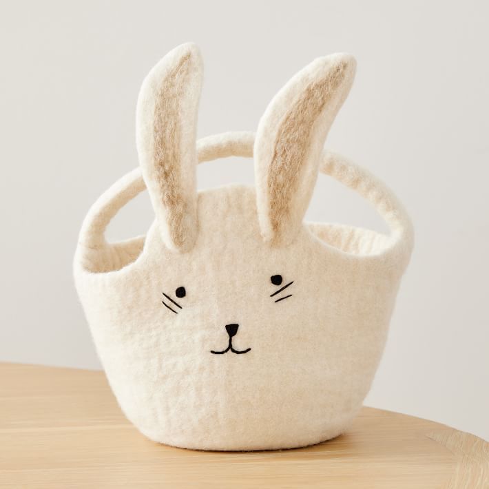 Felt Bunny Easter Bucket