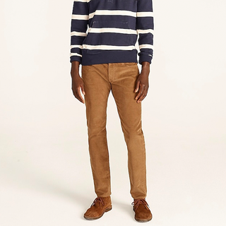 484 Pantalon coupe slim en velours côtelé