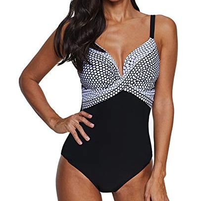 Front Cross One-Piece Swimsuit