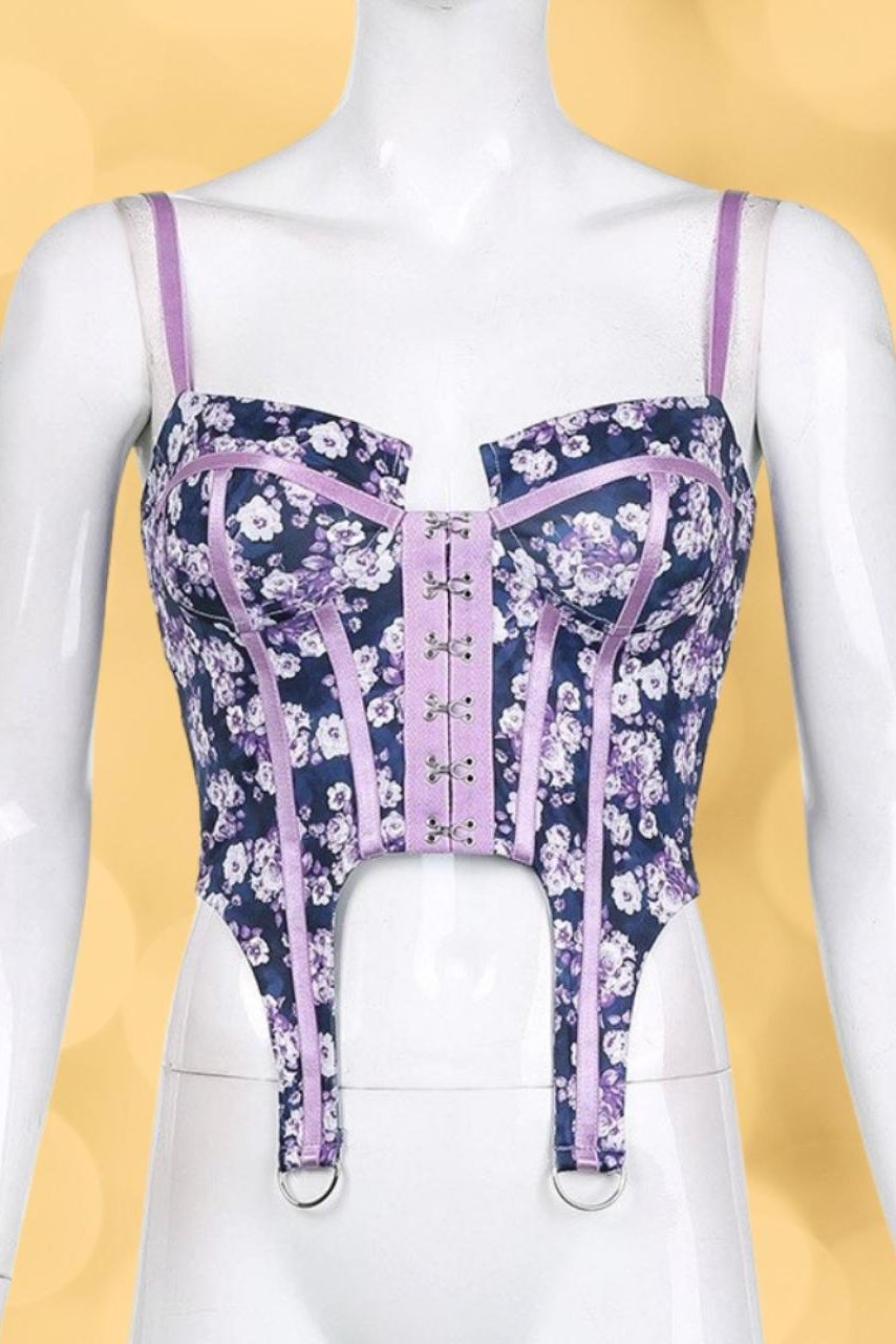 victoria secret floral corset - Depop