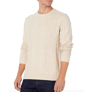 Pull ras du cou en maille torsadée