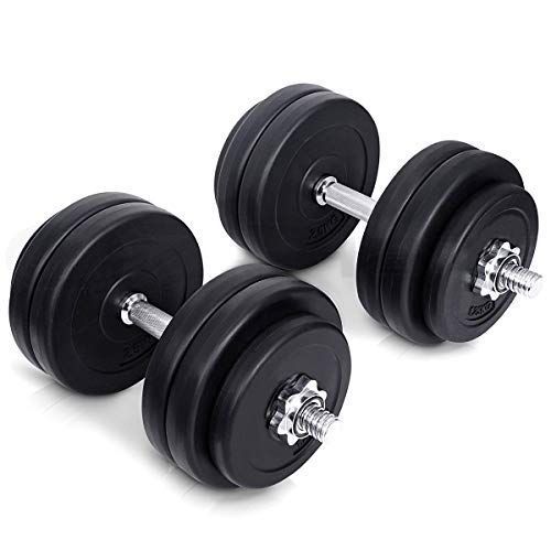 TnP Distribution 20kg Cast Iron Adjustable Dumbbell Set Hand Weight with Solid Dumbbell Handles Changed into Barbell Set Handily