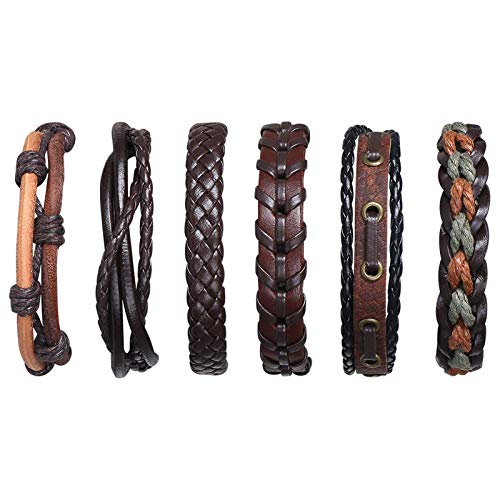 Set de 6 pulseras para hombre
