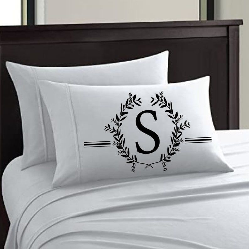 Personalized Circle Monogram Pillow Case