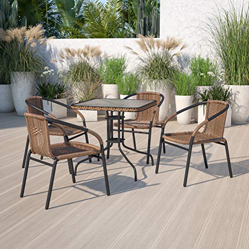 Rattan Indoor-Outdoor Restaurant Stack Chairs