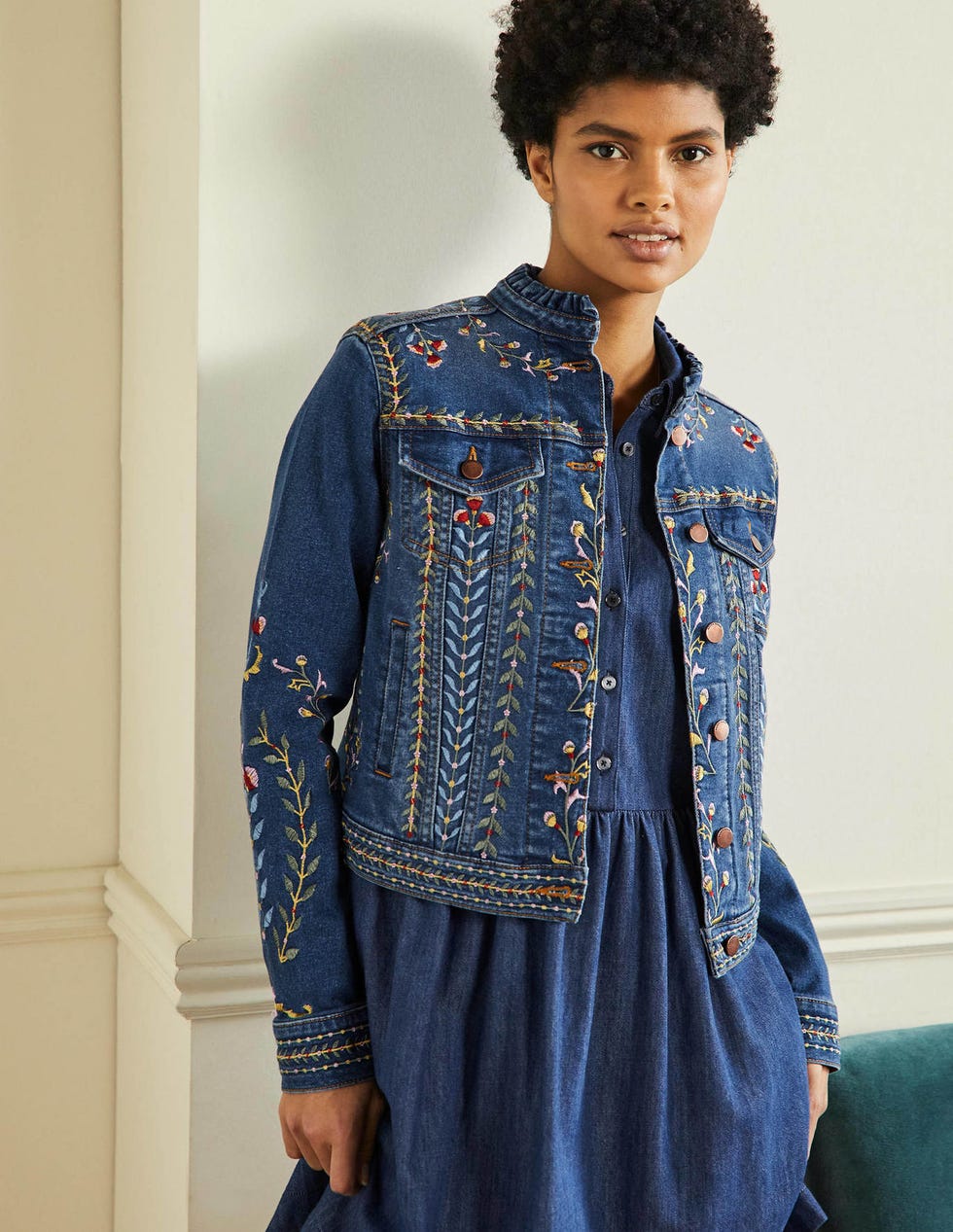 Carla Ruffle Collar Jacket
