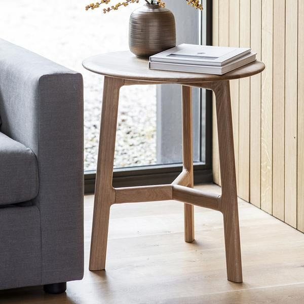 Talia Round Side Table in Natural