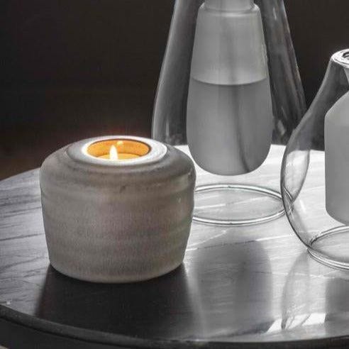 Ari Set of 2 Tealight Holders in Grey