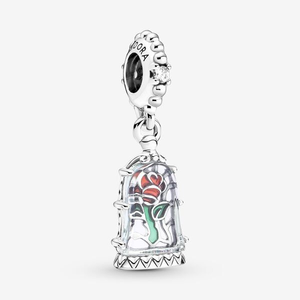 Beauty and the Beast Enchanted Rose Dangle Charm
