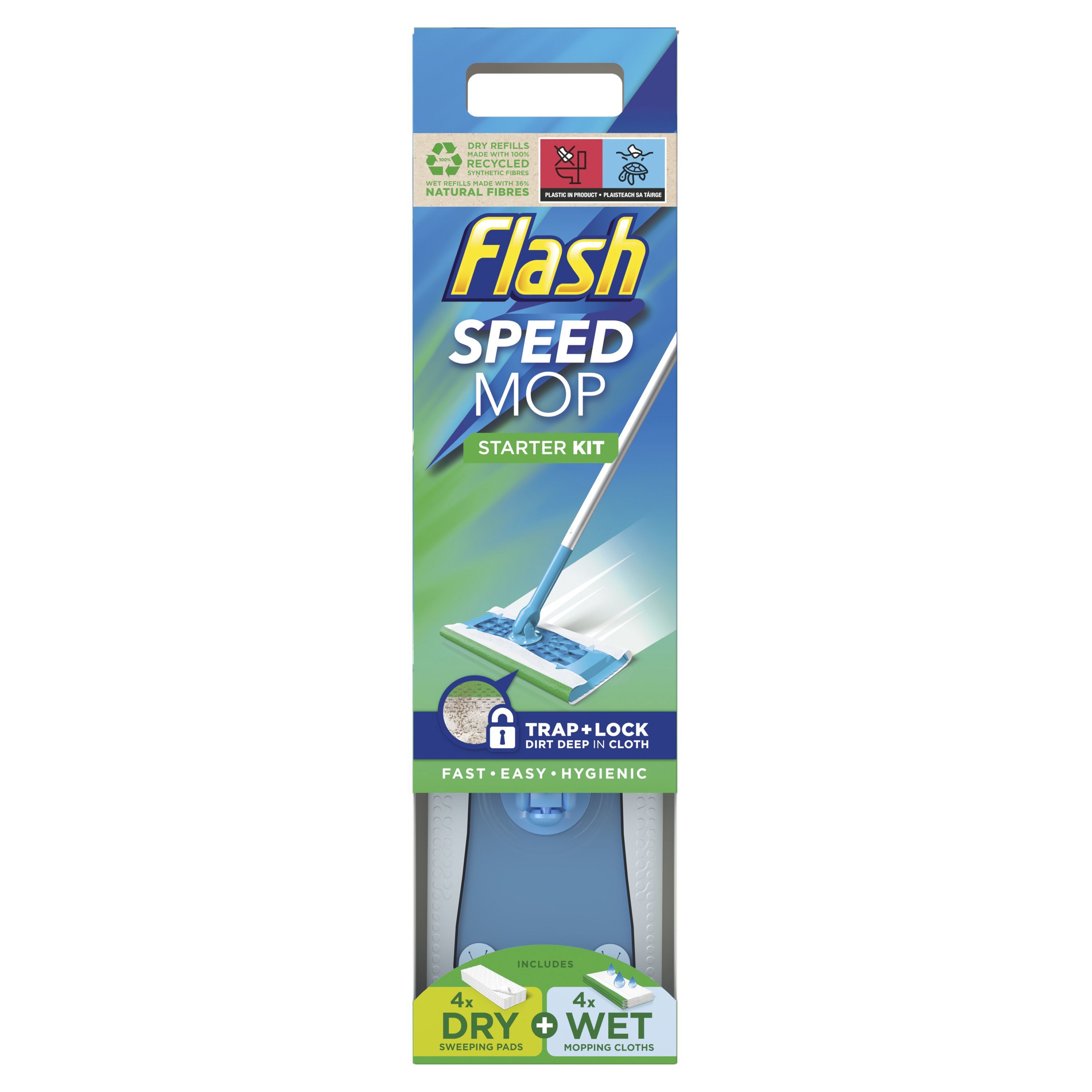 Flash Speedmop Starter Kit 12 Speed Mop Refill Replacement Pads 18 Total 