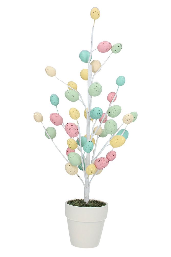 Easter Pastel Eggs Twig Tree