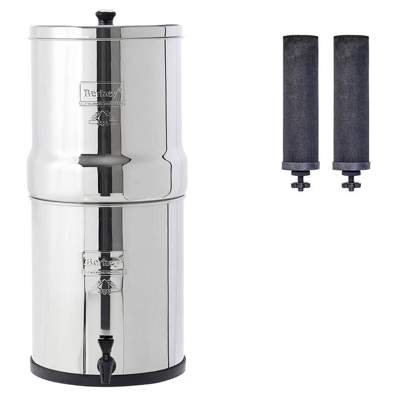 UV Gravity Fed Water Filter System 8.5L Stainless Steel+